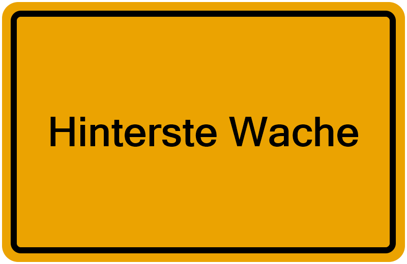 Handelsregisterauszug Hinterste Wache